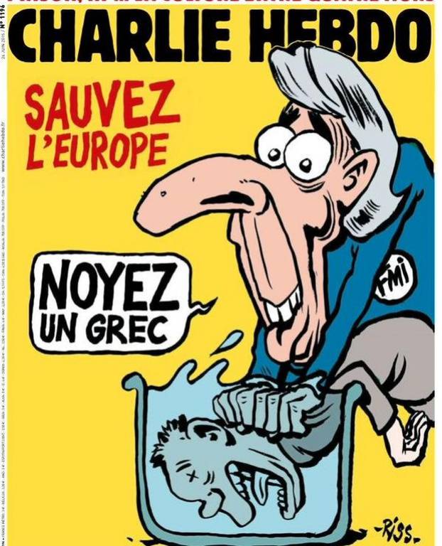 Συγκλονιστικό πρωτοσέλιδο υπέρ της Ελλάδας από τους ήρωες του Charlie Hebdo!
